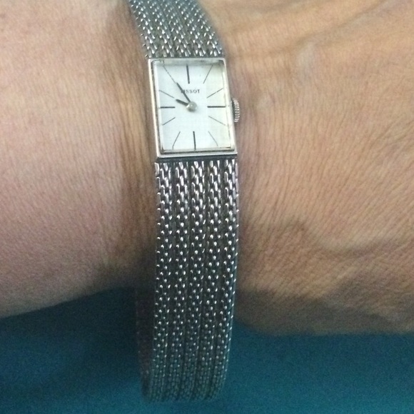 Tissot white 10k gold watch. main image 12